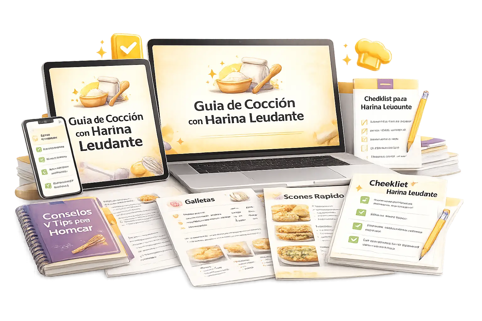 Mockup de la Guía de Harina Leudante