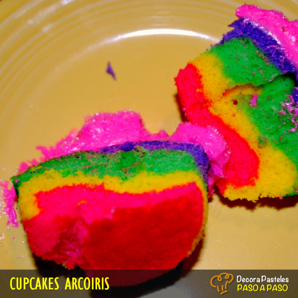 cupcakes arcoíris
